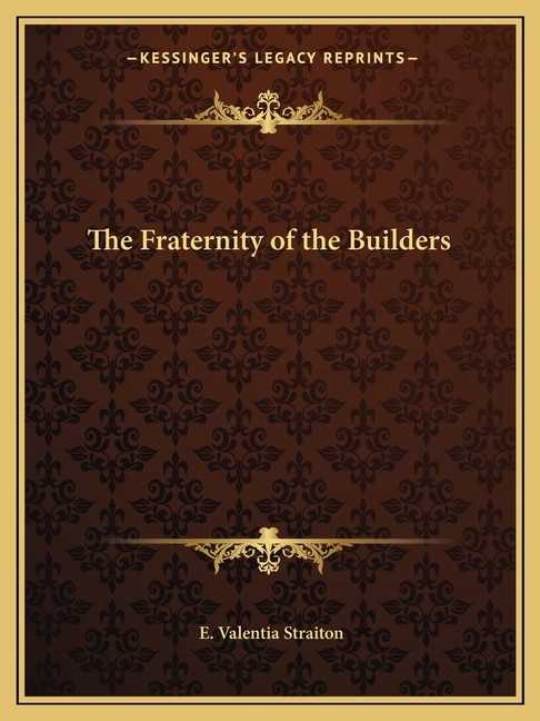 Couverture_The Fraternity of the Builders