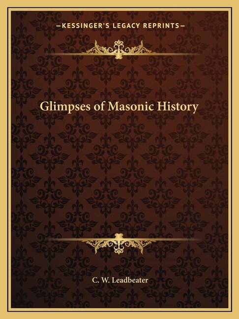 Front cover_Glimpses of Masonic History