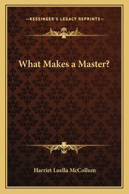 Couverture_What Makes a Master?