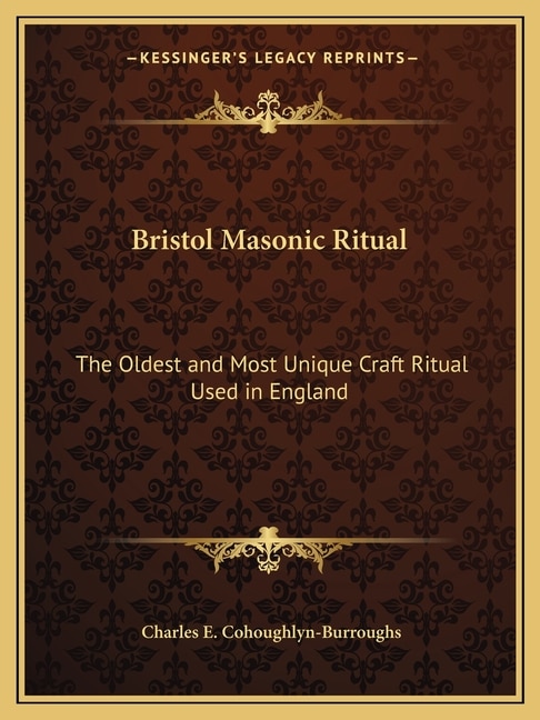 Front cover_Bristol Masonic Ritual