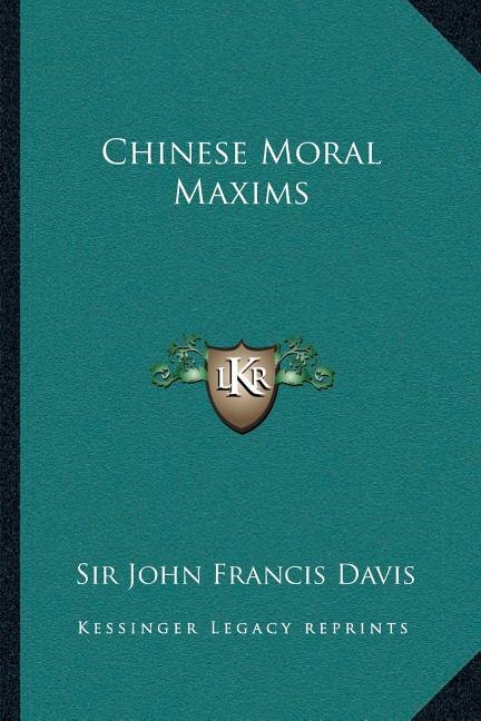 Couverture_Chinese Moral Maxims