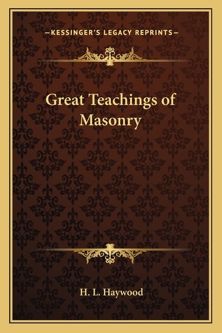 Front cover_Great Teachings of Masonry