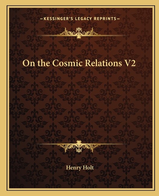 Couverture_On the Cosmic Relations V2