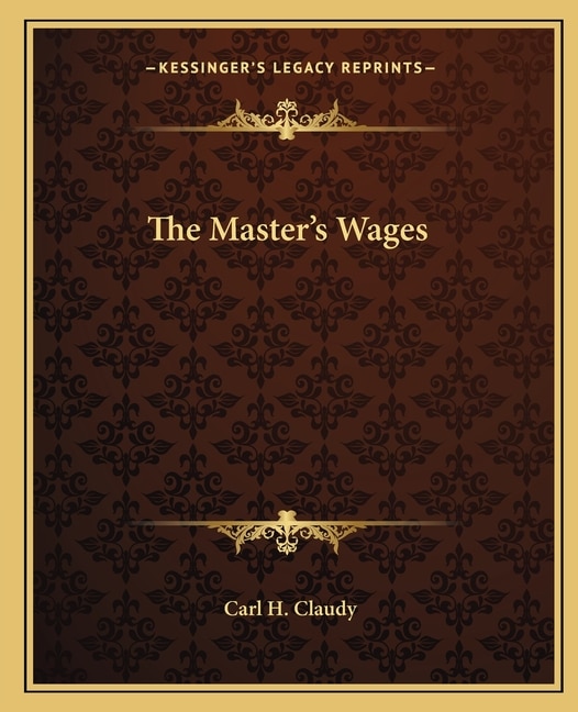 Front cover_The Master's Wages