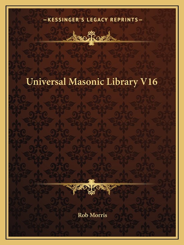 Front cover_Universal Masonic Library V16