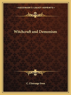 Front cover_Witchcraft and Demonism