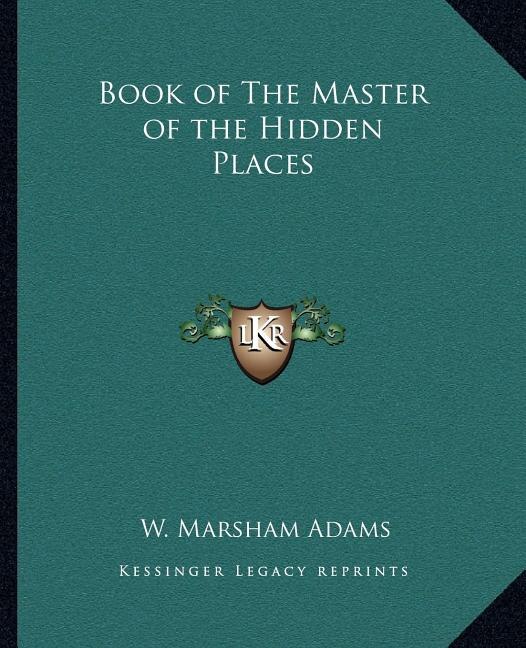 Front cover_Book of the Master of the Hidden Places