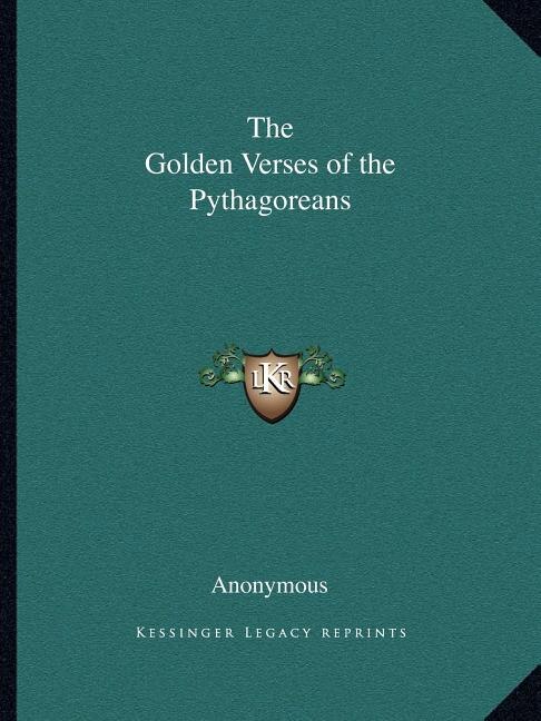 Couverture_The Golden Verses of the Pythagoreans