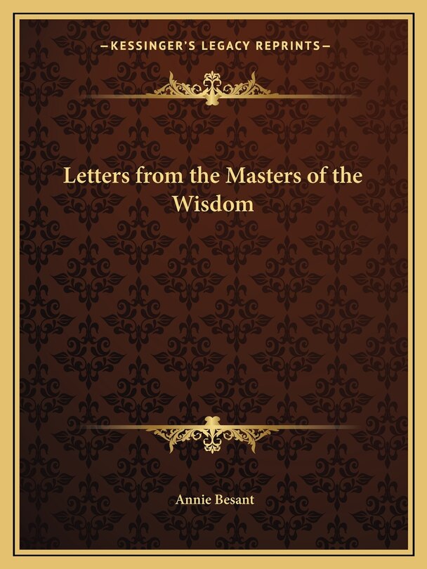 Front cover_Letters from the Masters of the Wisdom