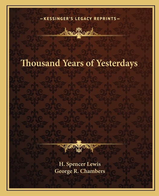 Front cover_Thousand Years of Yesterdays