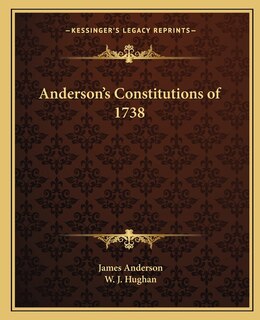 Front cover_Anderson's Constitutions of 1738