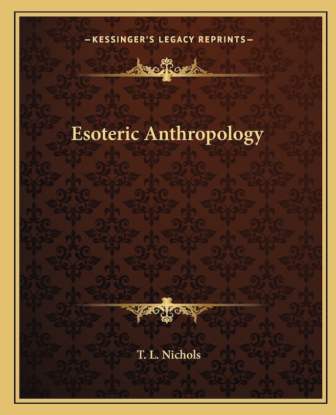 Front cover_Esoteric Anthropology