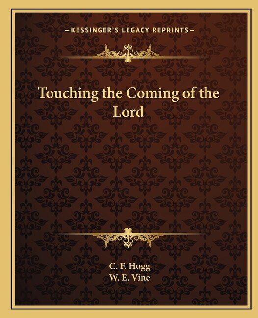 Couverture_Touching the Coming of the Lord
