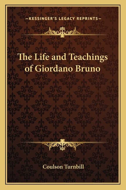 Front cover_The Life and Teachings of Giordano Bruno