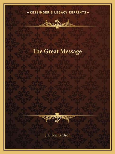 Front cover_The Great Message