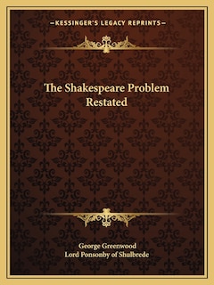 Couverture_The Shakespeare Problem Restated