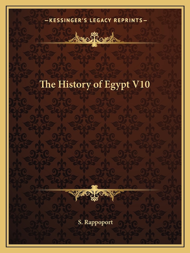 Front cover_The History of Egypt V10