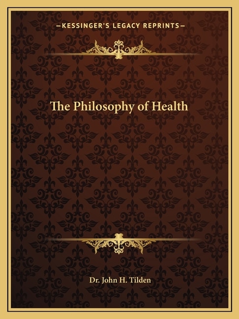 Front cover_The Philosophy of Health
