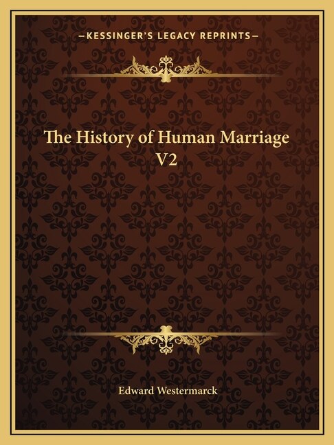 Front cover_The History of Human Marriage V2