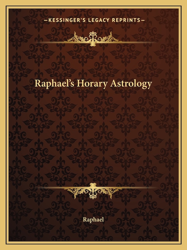 Front cover_Raphael's Horary Astrology