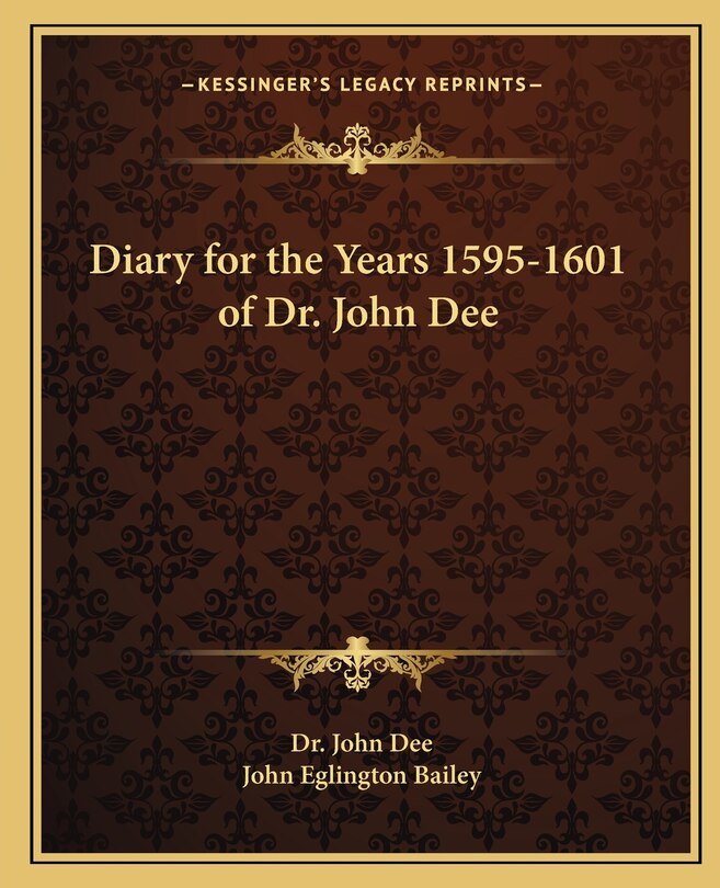 Front cover_Diary for the Years 1595-1601 of Dr. John Dee