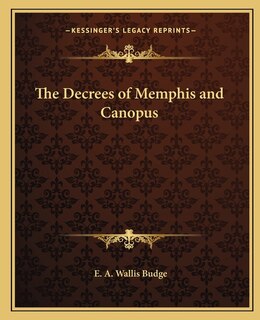Front cover_The Decrees of Memphis and Canopus