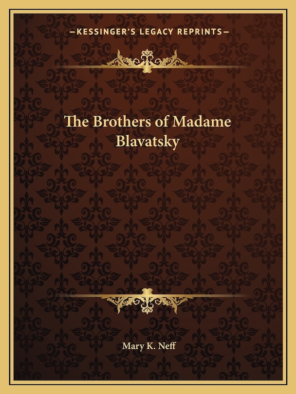 Couverture_The Brothers of Madame Blavatsky