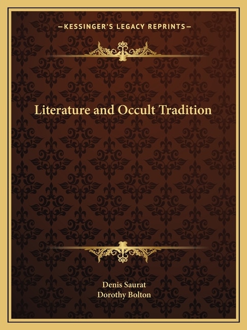 Couverture_Literature and Occult Tradition