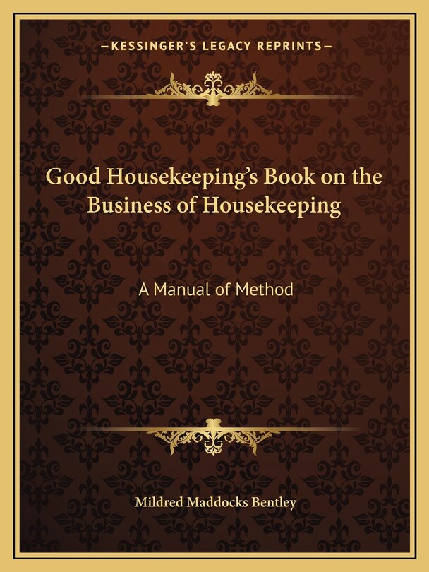 Front cover_Good Housekeeping's Book on the Business of Housekeeping