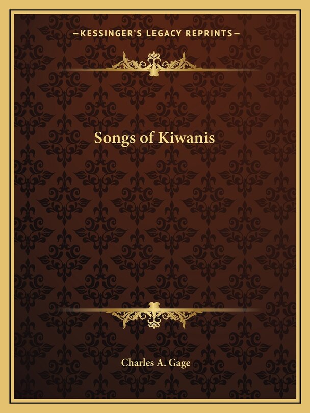 Front cover_Songs of Kiwanis