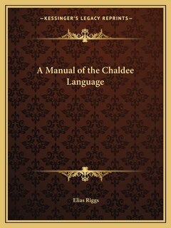 Couverture_A Manual of the Chaldee Language
