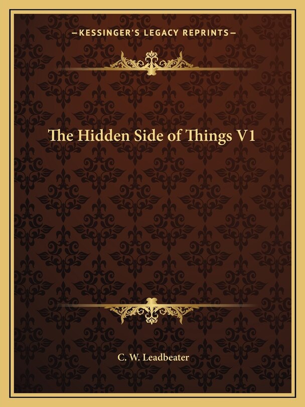 Front cover_The Hidden Side of Things V1