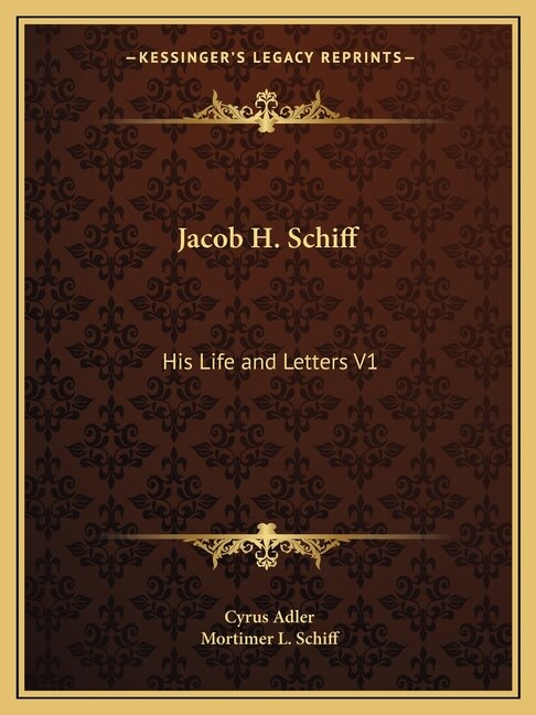 Front cover_Jacob H. Schiff