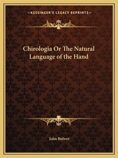 Couverture_Chirologia or the Natural Language of the Hand