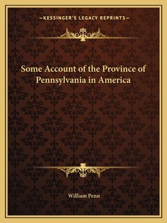 Couverture_Some Account of the Province of Pennsylvania in America
