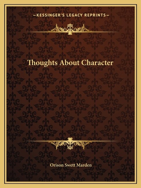 Front cover_Thoughts About Character