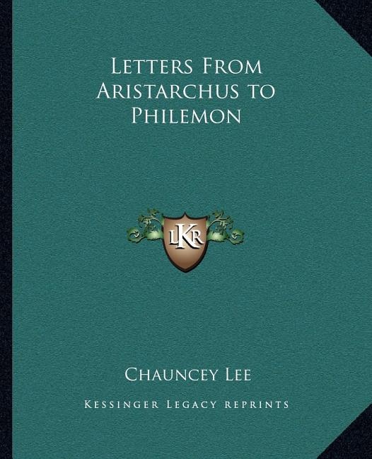 Couverture_Letters From Aristarchus to Philemon