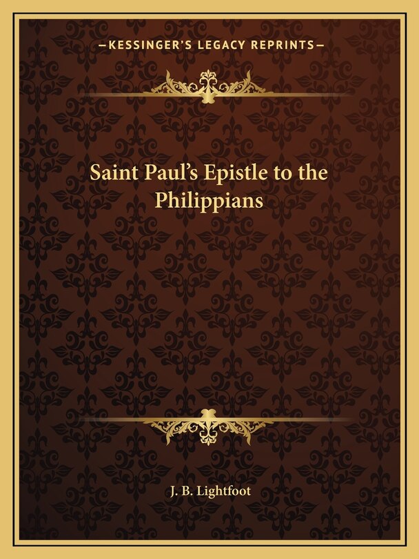 Couverture_Saint Paul's Epistle to the Philippians
