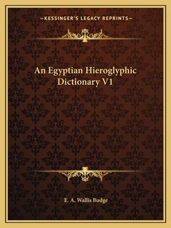 Couverture_An Egyptian Hieroglyphic Dictionary V1