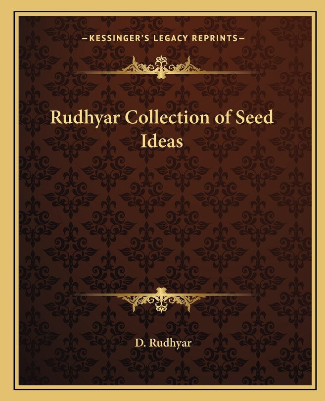 Front cover_Rudhyar Collection of Seed Ideas