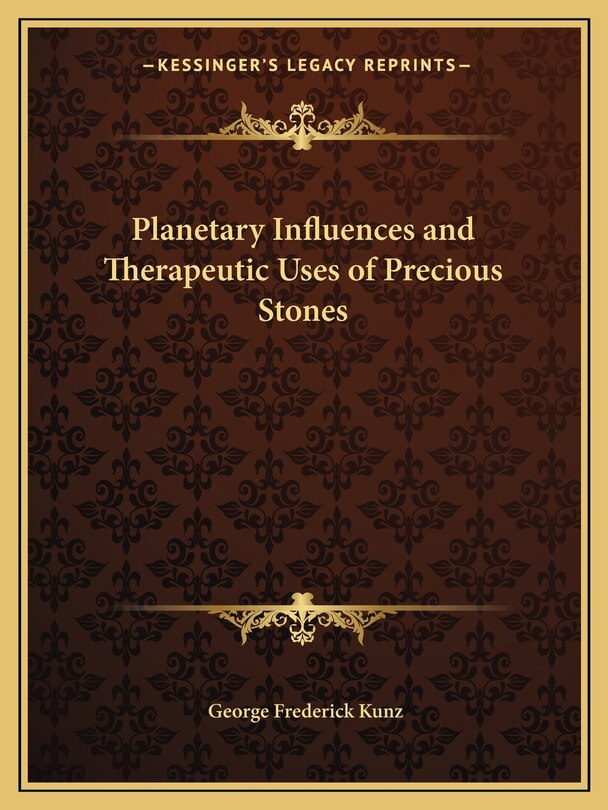 Front cover_Planetary Influences and Therapeutic Uses of Precious Stones