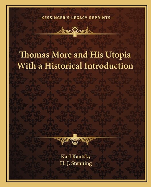 Couverture_Thomas More and His Utopia With a Historical Introduction