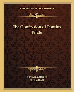 Couverture_The Confession of Pontius Pilate