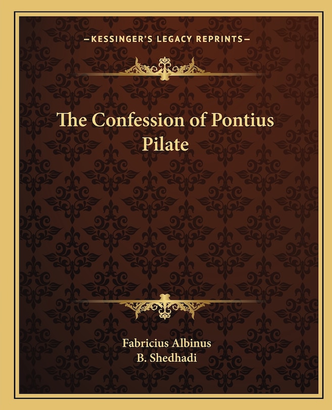 Couverture_The Confession of Pontius Pilate
