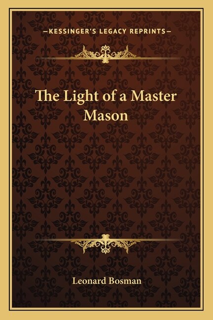 Front cover_The Light of a Master Mason
