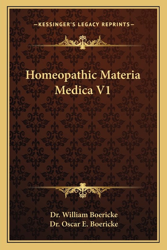 Front cover_Homeopathic Materia Medica V1