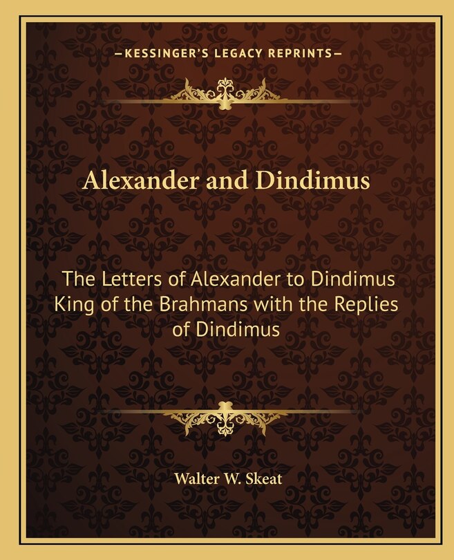 Front cover_Alexander and Dindimus