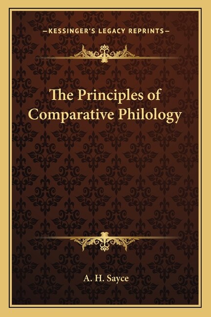 Front cover_The Principles of Comparative Philology