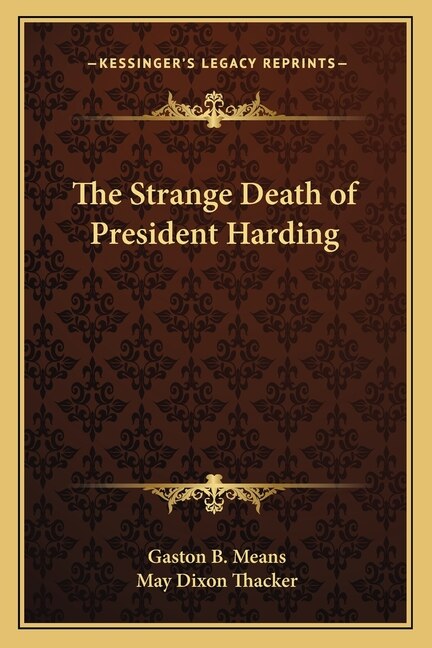 Front cover_The Strange Death of President Harding