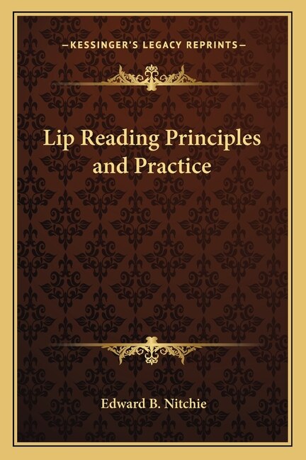 Front cover_Lip Reading Principles and Practice